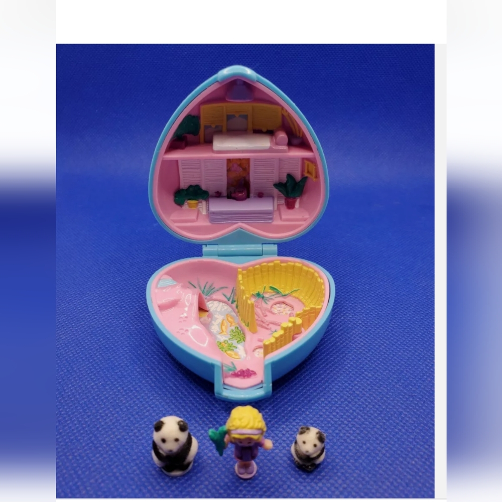 Vintage Polly Pocket pretty panda Zoo complete